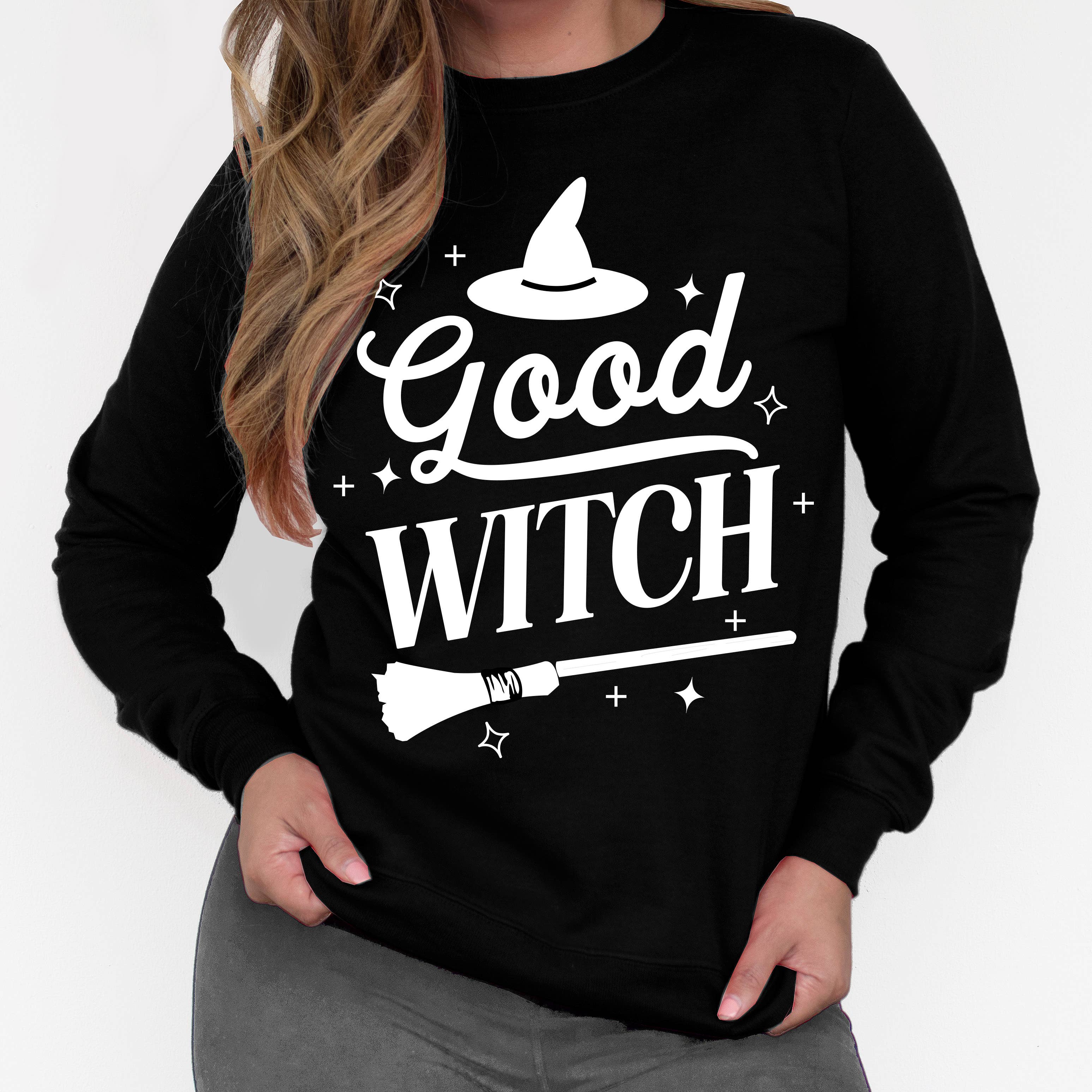 Nobullwoman Apparel - Wholesale Graphic Sweatshirt - Women's - Good Witch or Bad Witch Women's Halloween Sweatshirt1