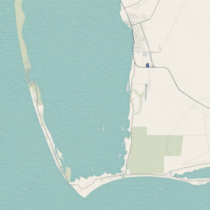 Sparks House Co. - Wholesale Art Print - Cape San Blas Florida Map - Watercolor Map Wall Art - Custom7