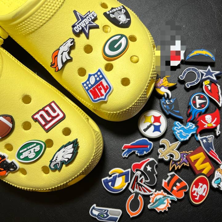 JuliesDecal - Wholesale Shoe Accessories - Pick your favorite FOOTBALL TEAM LOGO shoe charms