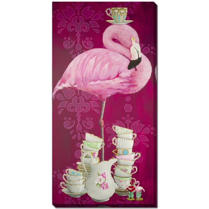 Flamingo China Printed 30x60 Canvas Wall Art for wholesale by Streamline Art