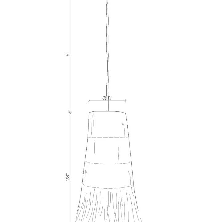 African Trading Partners - Wholesale Chandelier/Hanging Light - Porcupine Quill Cone Pendant7