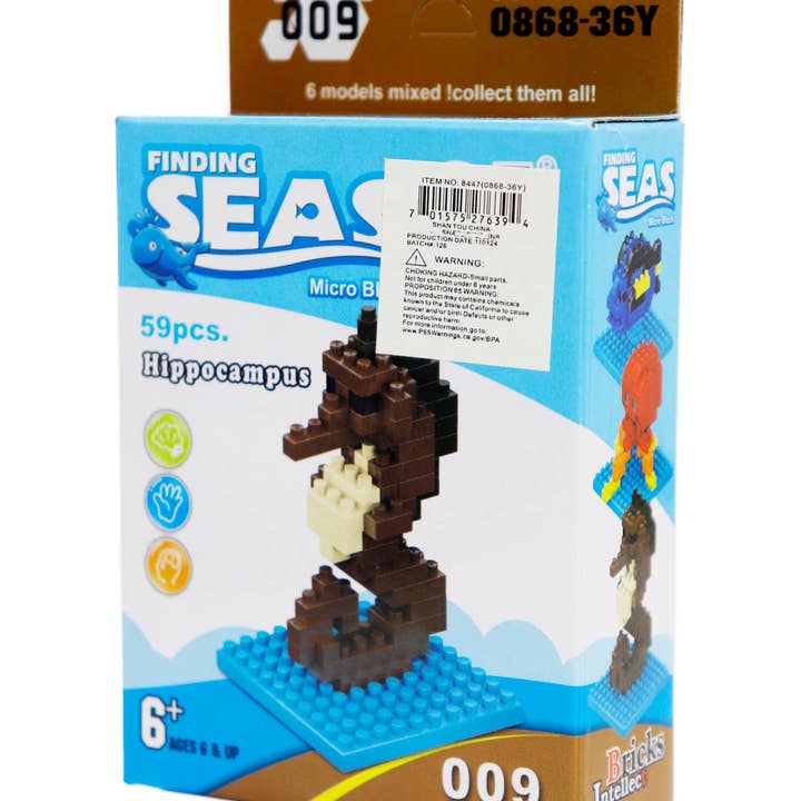 ASSORTED Sea Animals DIY Building Block Kit - 12 pcs for wholesale on Faire4