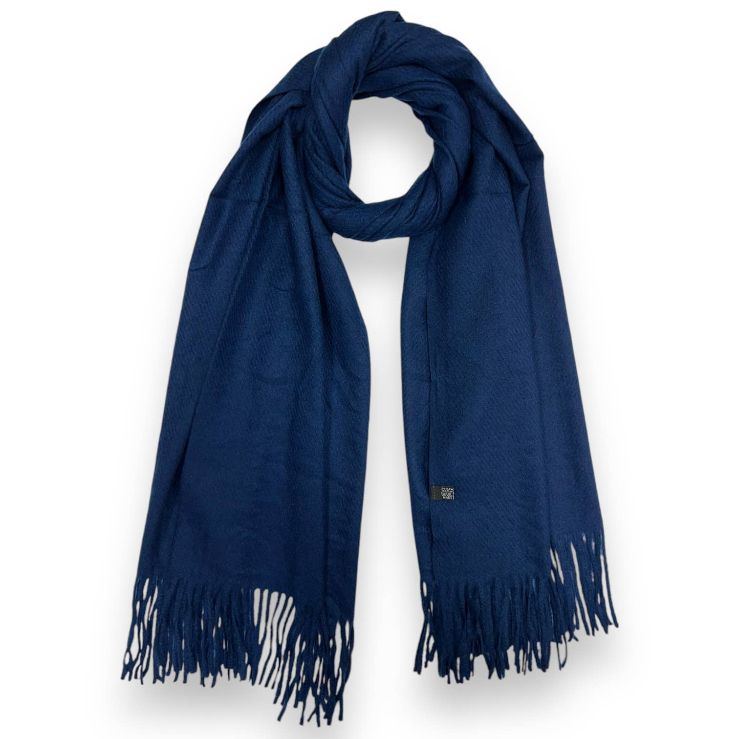 London Scarves – wholesale Scarf – Women's – Plain cashmere mix ribbed winter scarf with tassel20