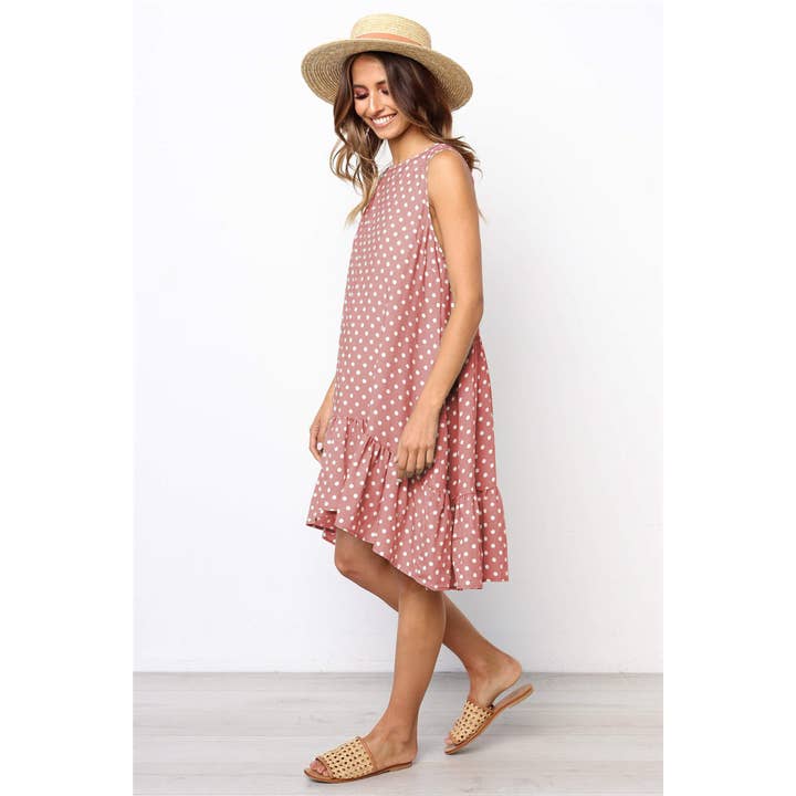 Sharon Tatem Fashion LLC - Wholesale Dress - Women's - Dress Sexy Boho Beach Sundress Women Floral Printed Polka Dot4