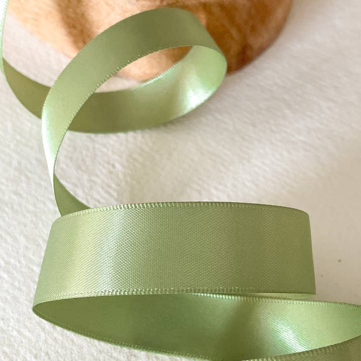 19mm Spring Moss Satin Ribbon - 10 Meter Roll for wholesale by Imaginediy