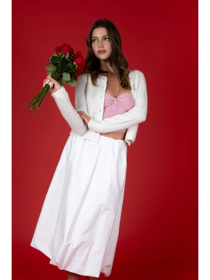 The Workshop Studio - Wholesale Knit Top - Women's - STRAPLESS TWIST FRONT KNIT CROP TOP (PRE-ORDER)38