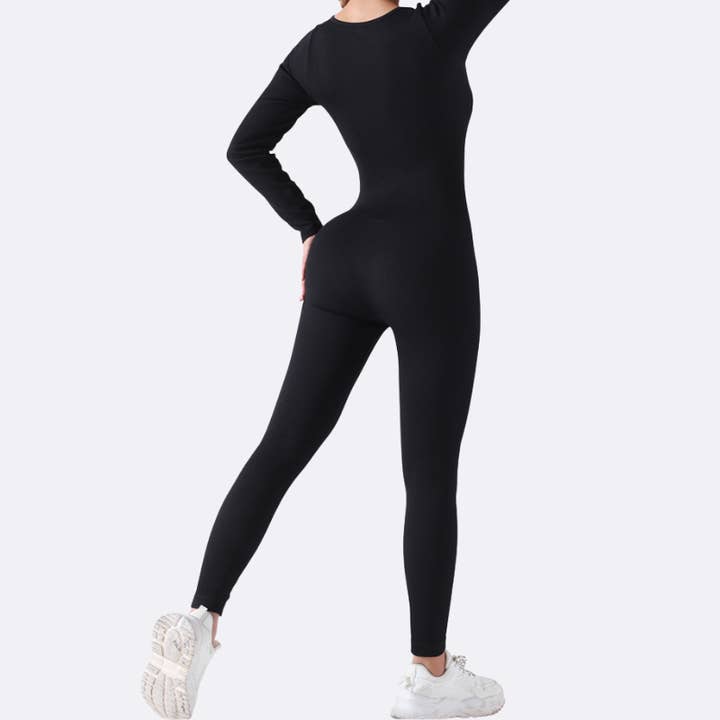 WONDERXFANS – wholesale Unitard – Women′s – Women's Strapped Ribbed Jumpsuit Sports Yoga Bodysuit8