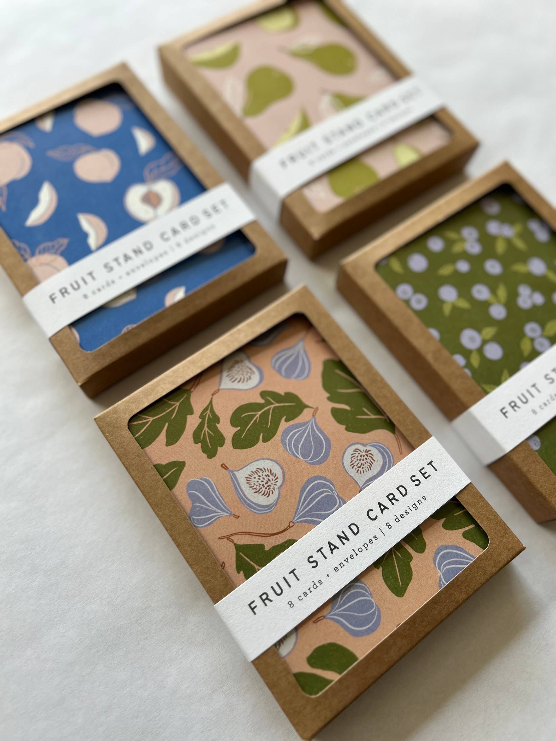 Chelsea Calkins Design - Venta al por mayor Conjunto de papelería y tarjetas - Juego de Tarjetas Variadas de Puesto de Frutas - 8 Tarjetas con Sobres5