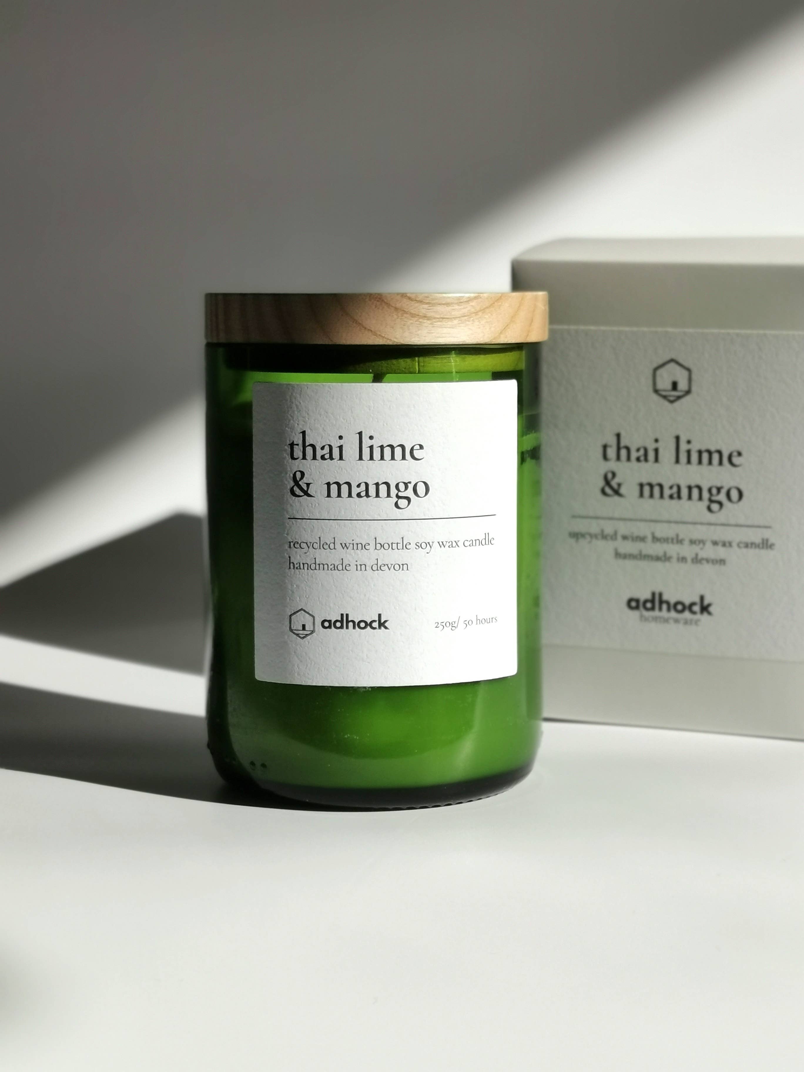 Adhock Homeware – wholesale Jar/filled candle – Thai Lime & Mango Wine Bottle Candle2