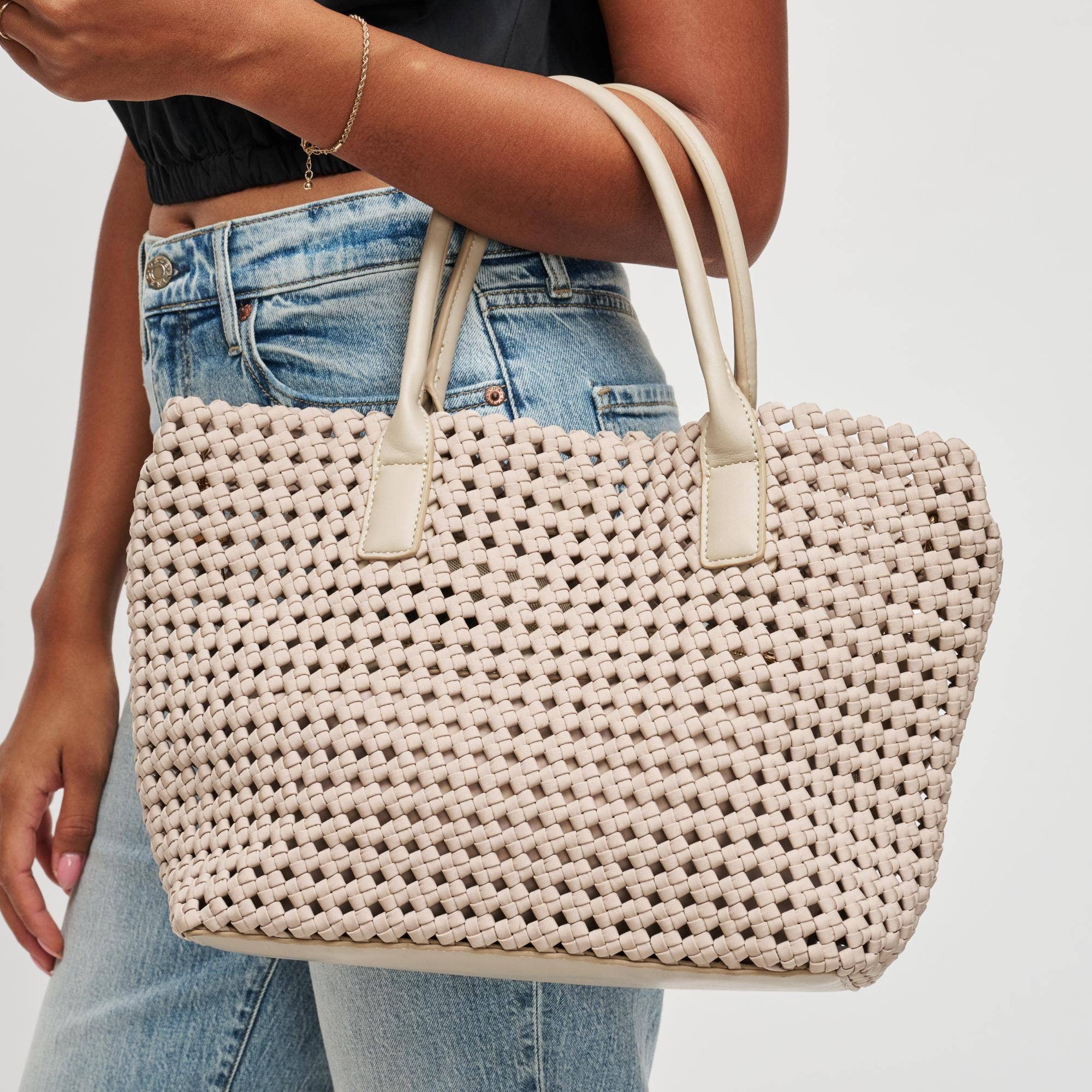 Sol and Selene - Vendita all'ingrosso Borsa tote - Donna - Borsa a Mano Intrecciata Media Solstice11