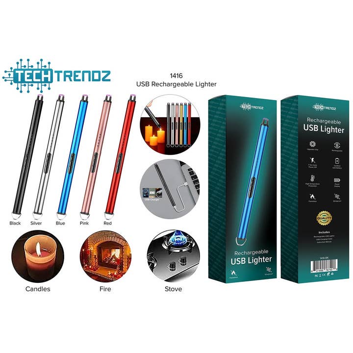 Isqueiro recarregável USB por atacado de Tech Trendz
