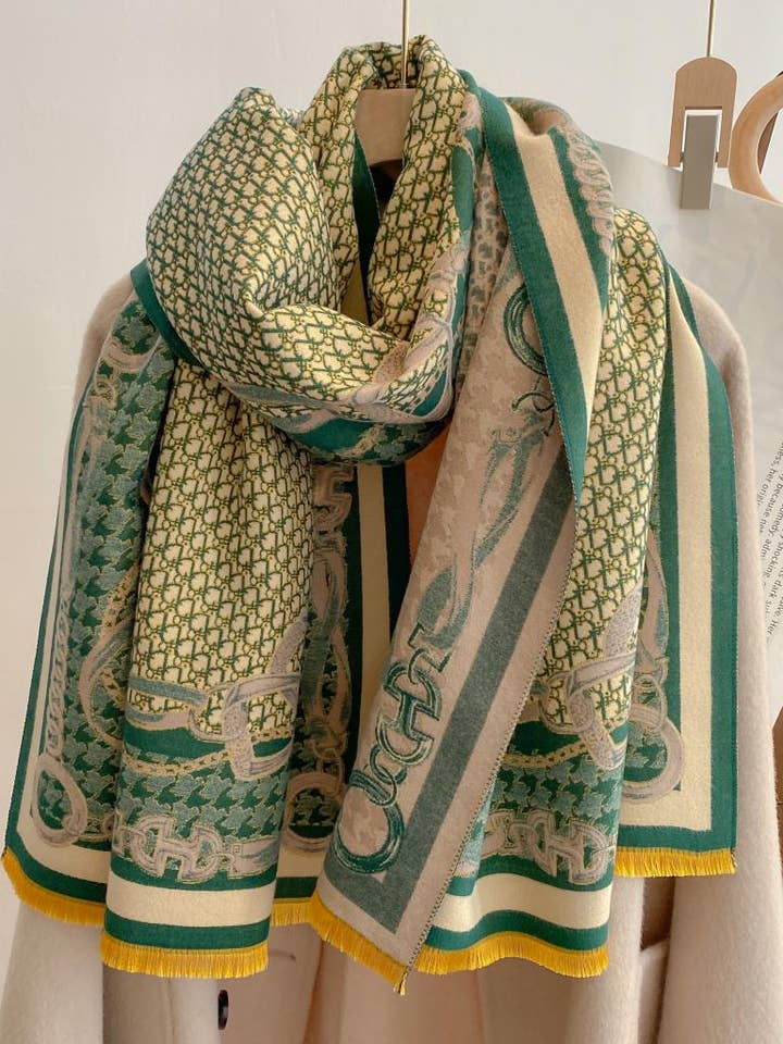 Envoltagem Reversível de Estribo Equestre Verde/Amarelo — Xaile por atacado de Winding River