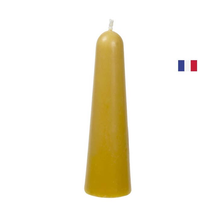 Candela a cono in cera d'api 100% | Altezza 13 cm per la vendita all'ingrosso da parte di Ecodis - Grand Beau