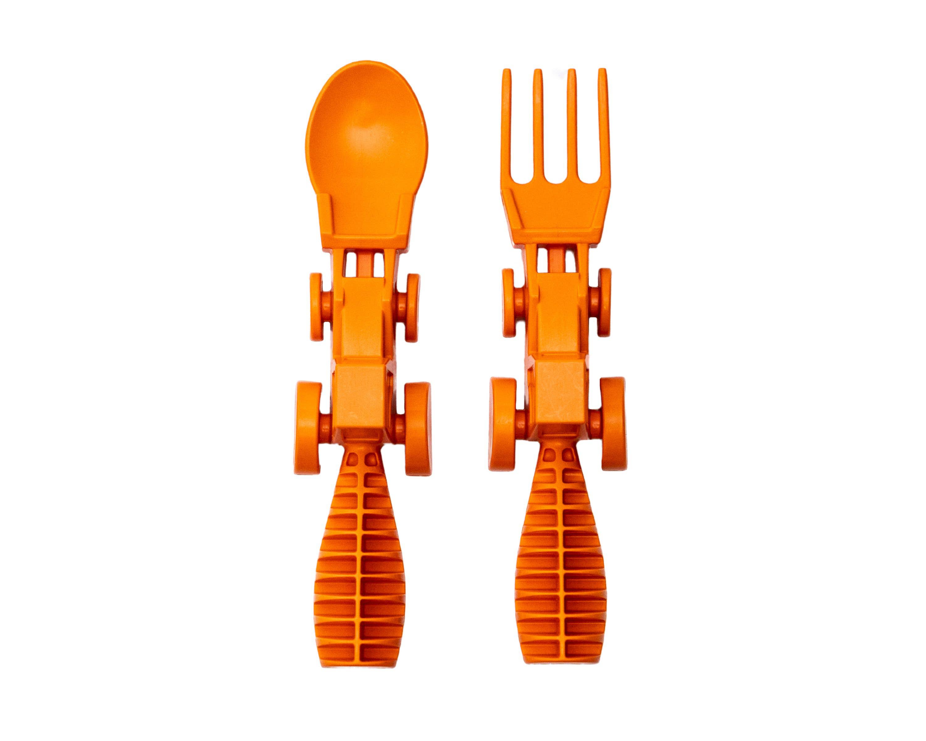 Constructive Eating - Wholesale Flatware Set - Kids & Baby - Set of 2 Tractor Utensils9