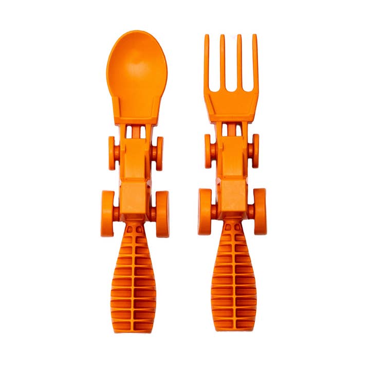 Constructive Eating - Wholesale Flatware Set - Kids & Baby - Set of 2 Tractor Utensils9