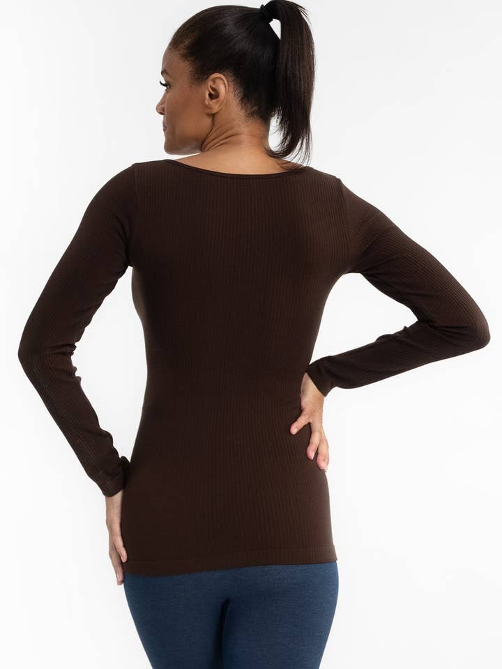 ELIETIAN - Wholesale Knit Top - Women's - Ribbed Reversible Long Sleeve40