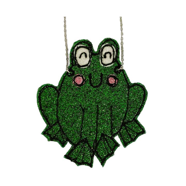 Collier grenouille pour la vente par Bumblebee Design Treasures
