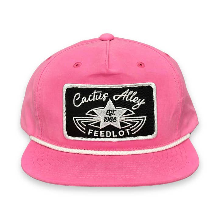 "Waylon"- CA 256 Pink/ White Rope, Snapback Cap (2025) for wholesale by Cactus Alley Hat Co.