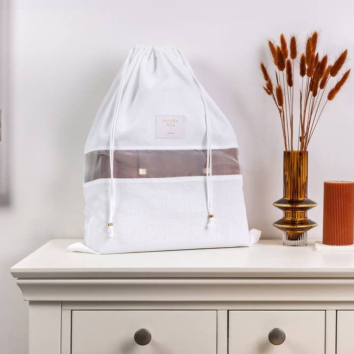 Luxury Organic Cotton Dust Bags - 3 Pack Large for wholesale by Hayden Hill London