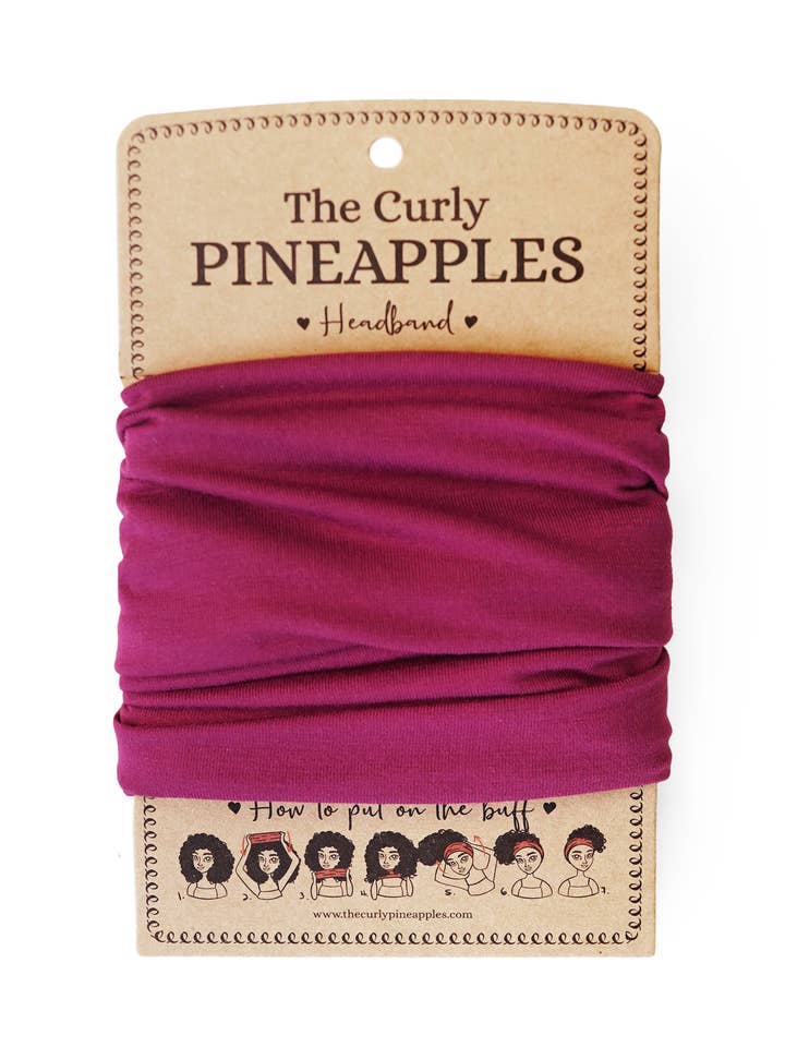 Burgundy Rose Headband for wholesale by The Curly Pineapples