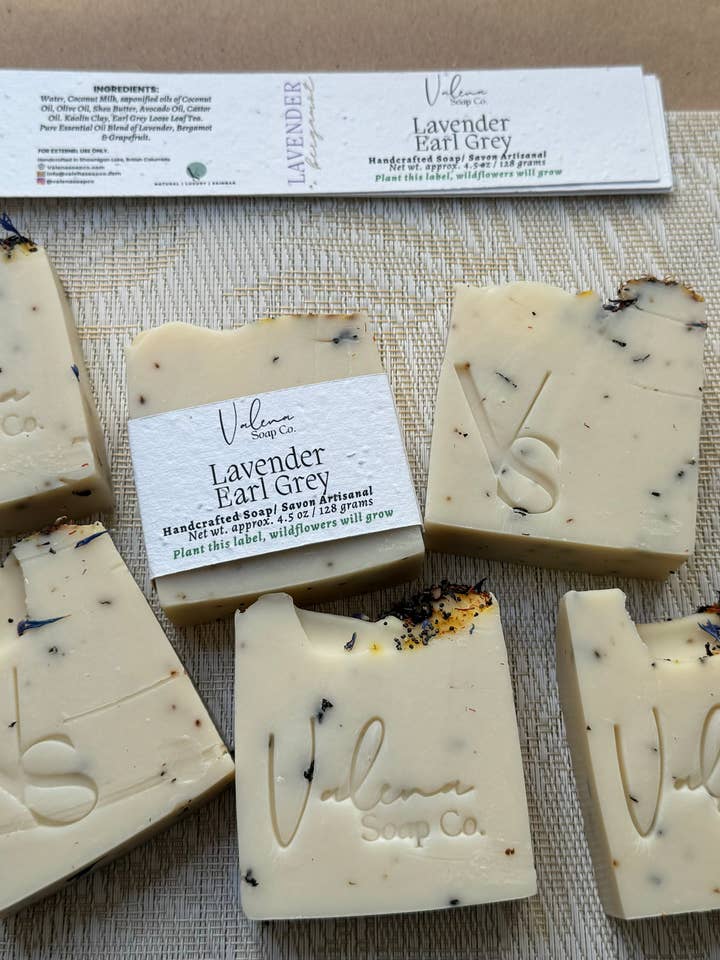 Savon Lavande Earl Grey pour la vente par Valena Soap Co.