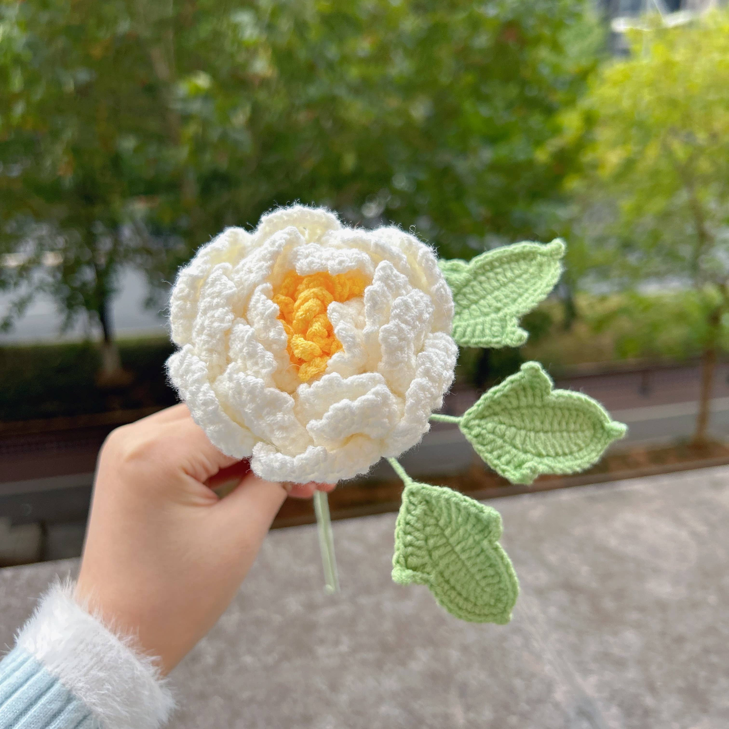 Lilyrosy（Duty free) – Engroshandel Kunstige blomster – Lilyrosy hæklede pæonblomster, håndlavede gaver13