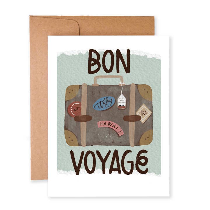 Bon Voyage | Traveling Card for wholesale by Paper Dove Shop