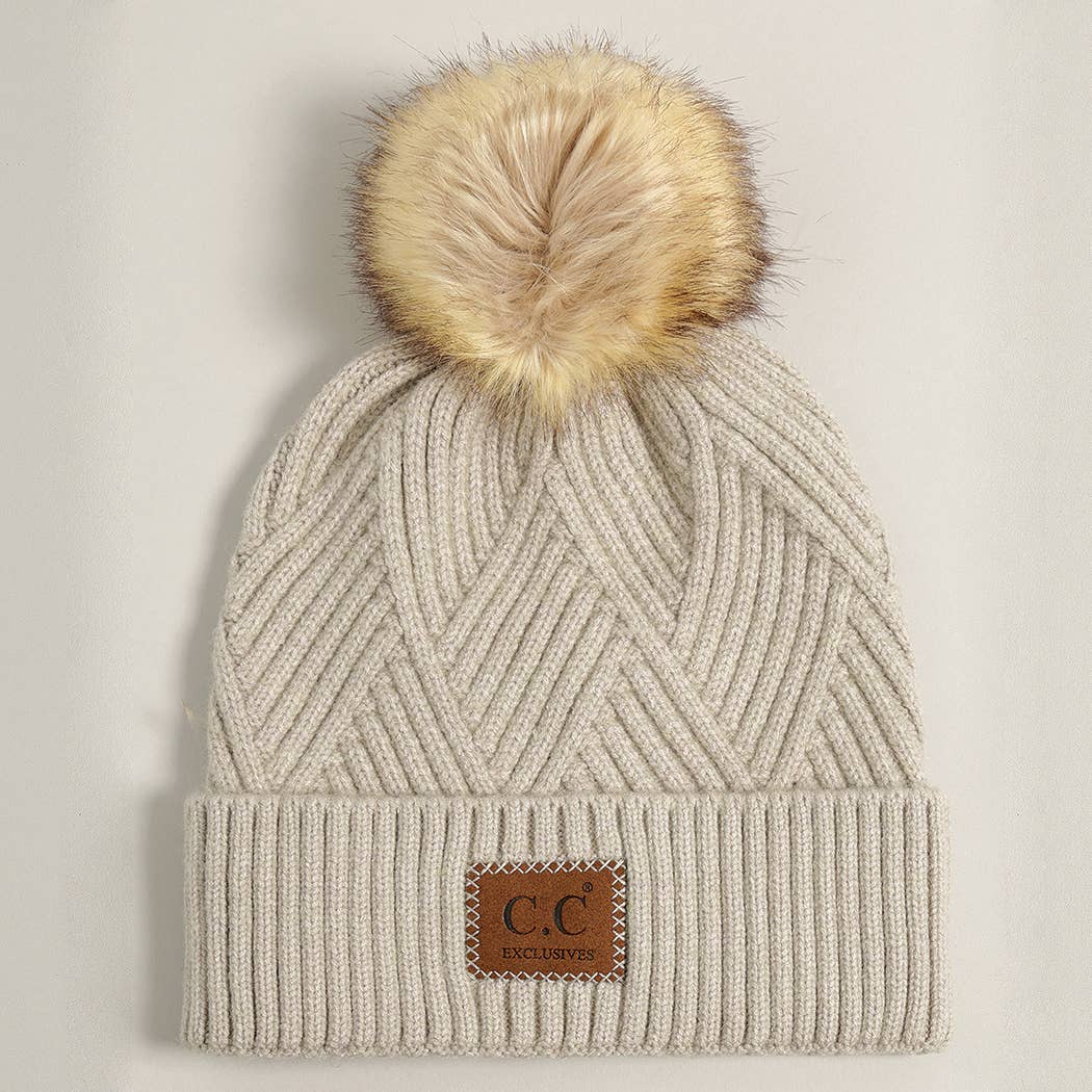 Fashion City – Engroshandel Beanie - Dame – Lyng manchet hue med pom-pom14