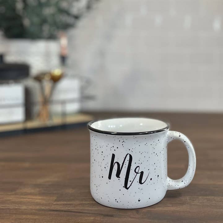 15oz Ceramic Campfire White Mug - Mr. Mug for wholesale by Blush Apothecary