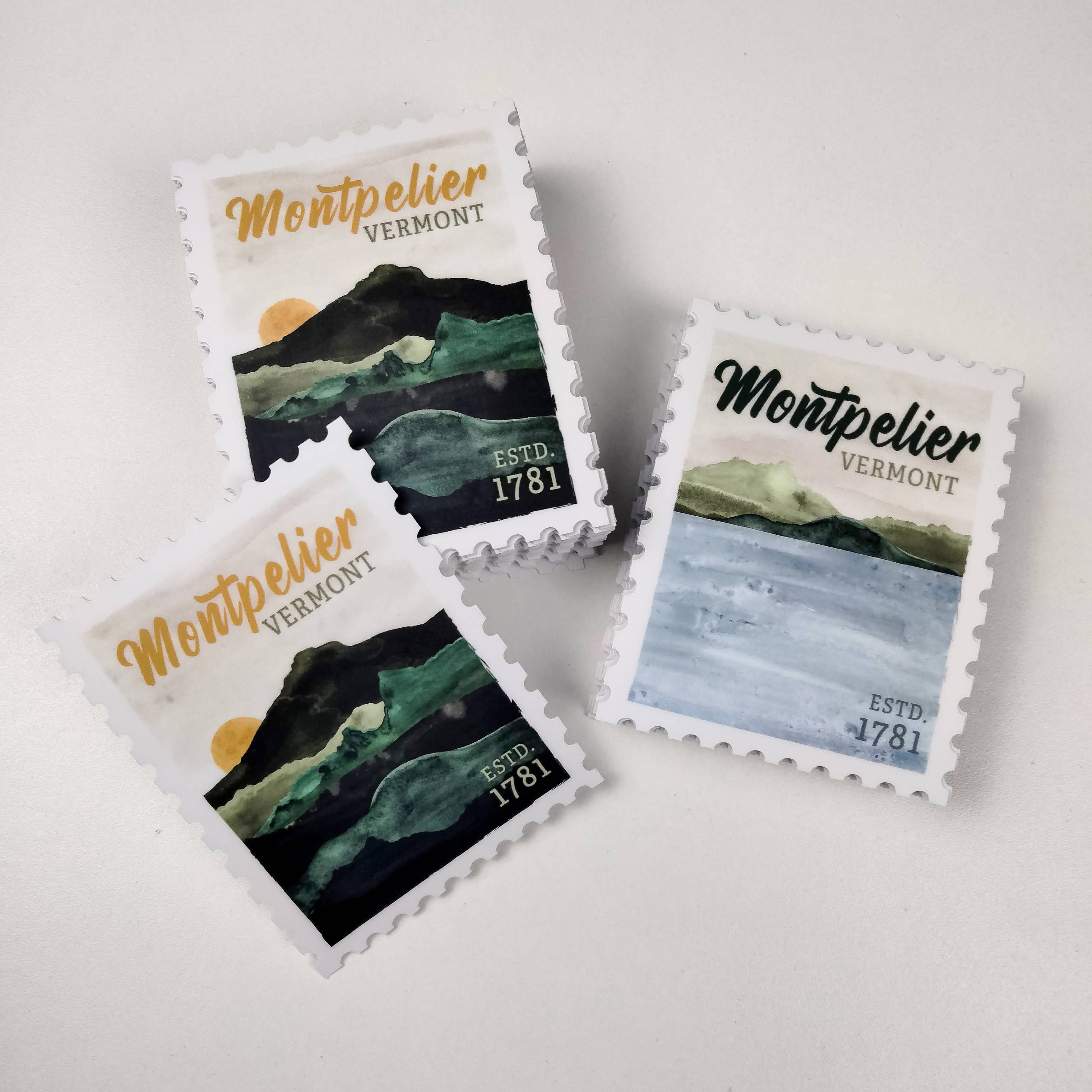 Skylark Printing - Wholesale Sticker - Custom Postage Stamp Souvenir Sticker with Your City, State5