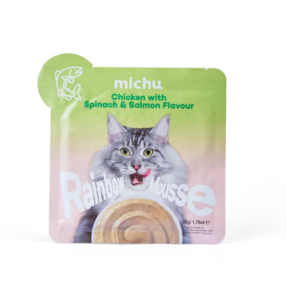 MichuPet - Vendita all'ingrosso Cibo - Gatti - Michu Rainbow Mousse con 5 gusti per gatti11