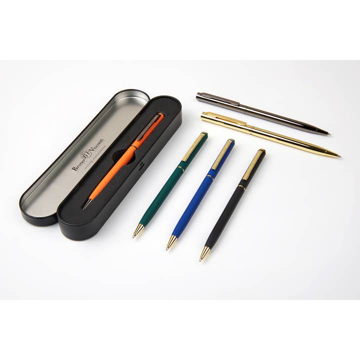 BV by Bruno Visconti - Wholesale Pen - Palermo Black and Gold - Tube of 124