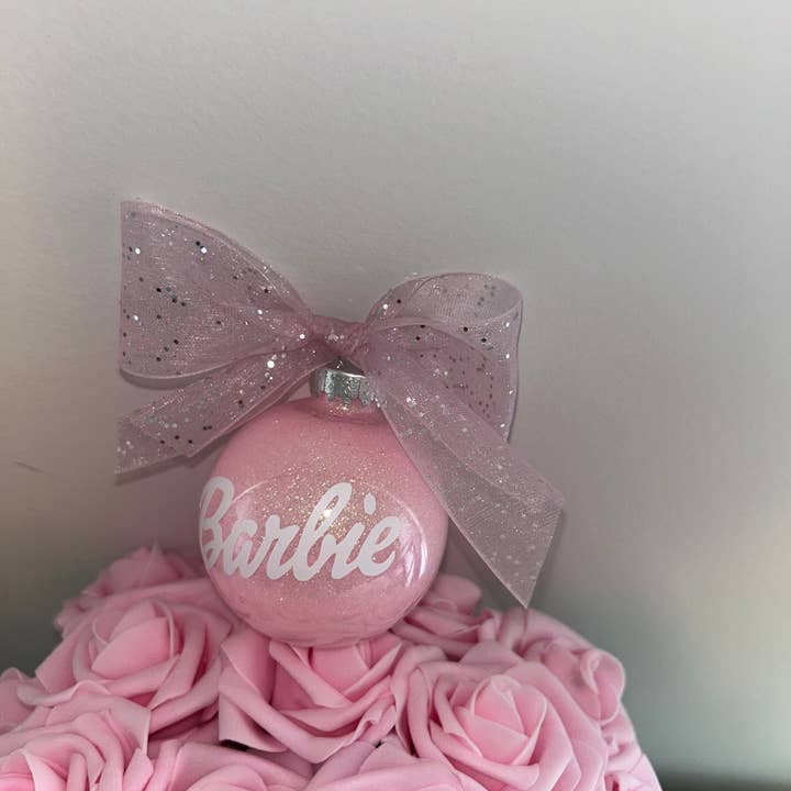 Rose Creations by VS - Vente Lots de décorations - Ensemble de 6 décorations roses scintillantes Barbie2