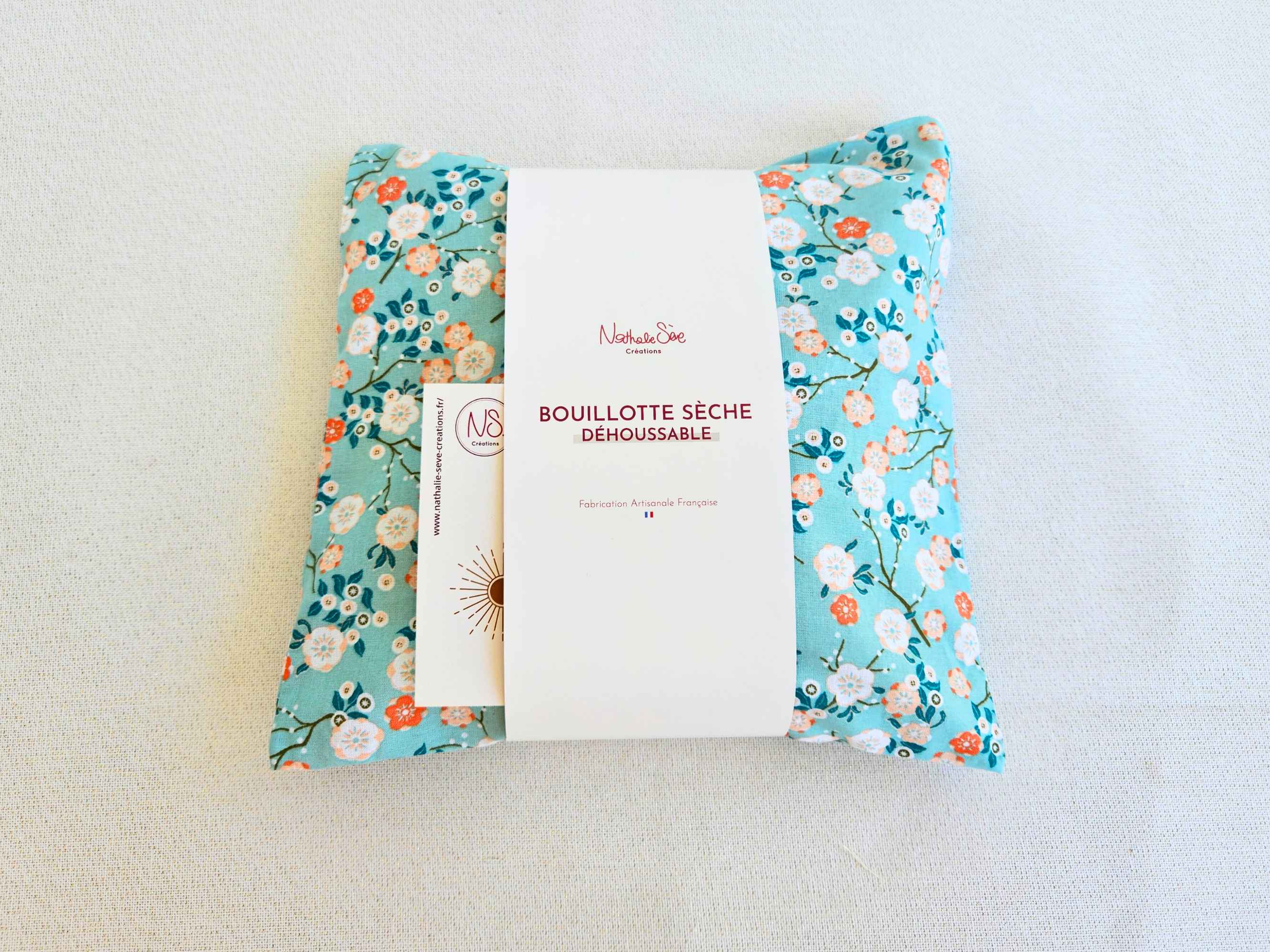 NS par Nathalie SEVE – Compressa quente/fria por atacado – Bolsa seca de trigo, linhaça ou caroço de cereja com capa removível9