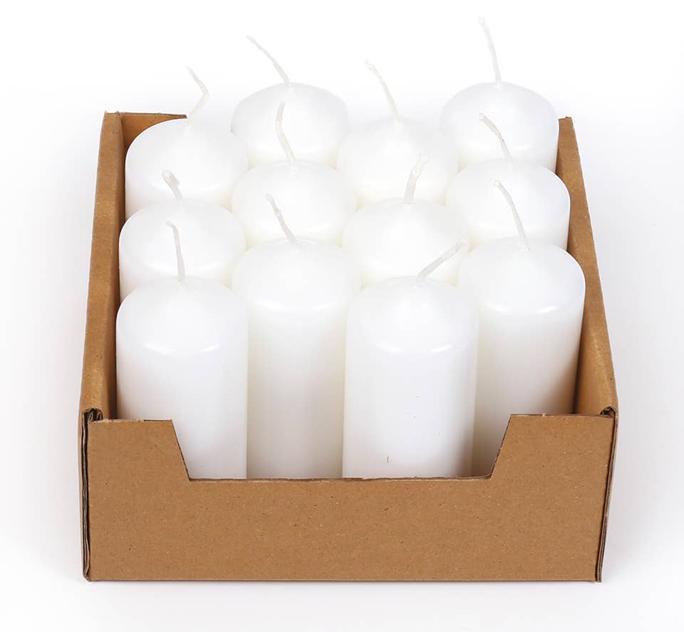 Graine Créative - Wholesale DIY Craft Kit - SET OF 12 WHITE CANDLES Ø40MM * H110MM0