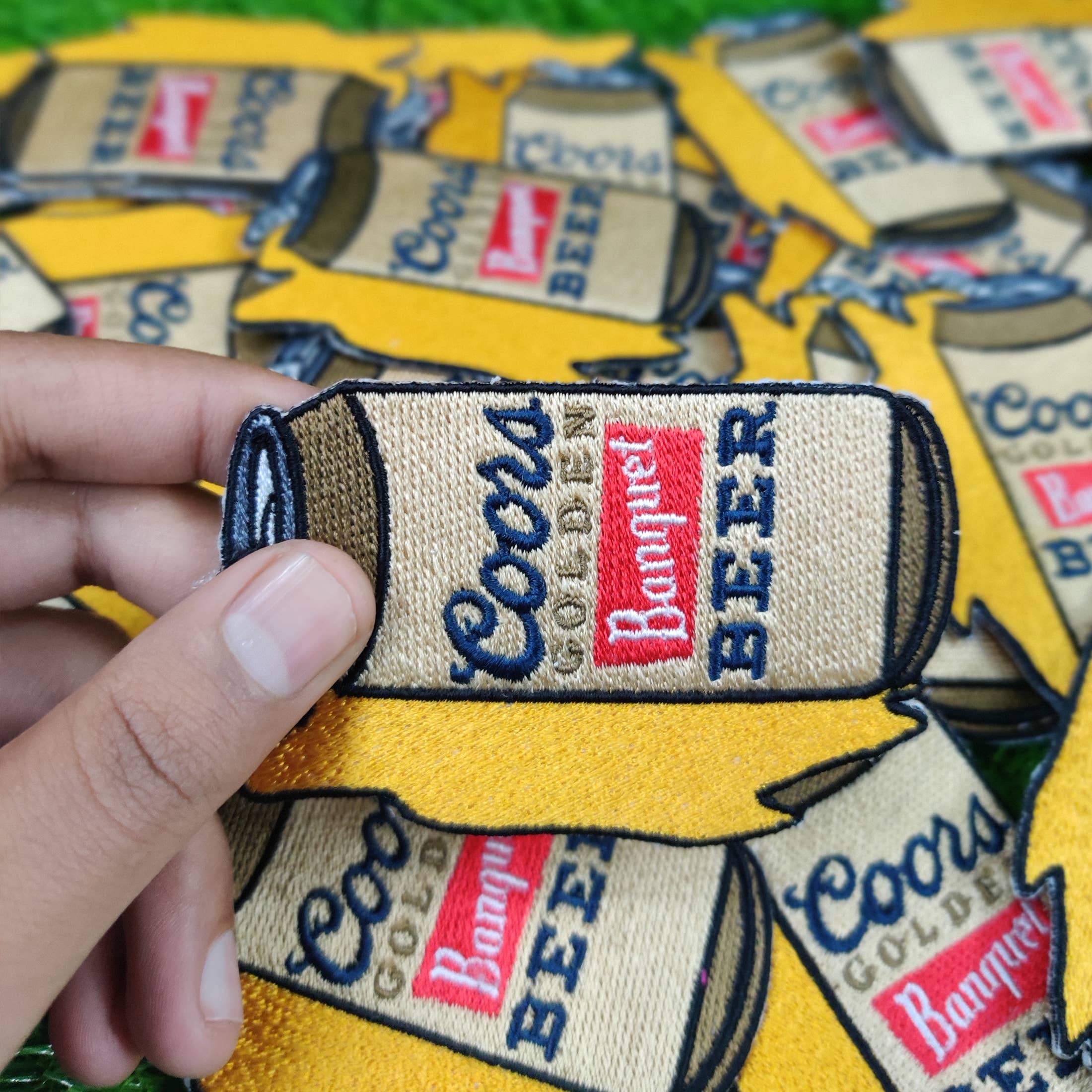 Patchgram - Wholesale Patch - Coors beer can spill embroidered patch!1