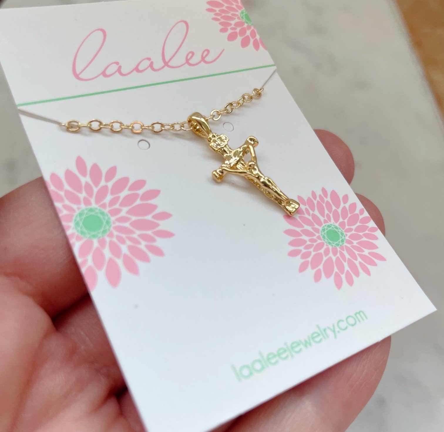 Laalee Jewelry - Wholesale Pendant/Charm Necklace - Gold Crucifix Necklace, Cross Jewelry, Christmas Christian2