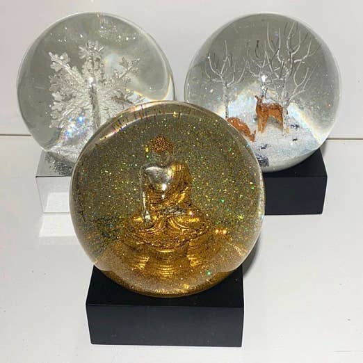 CoolSnowGlobes - Wholesale Snow Globe - Buddha Gold Snow Globe