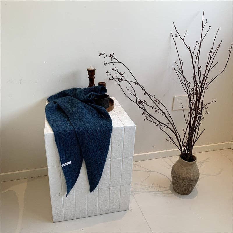 MoodGold – wholesale Scarf – Women's – Thin Hollow Knit Triangle Scarf0