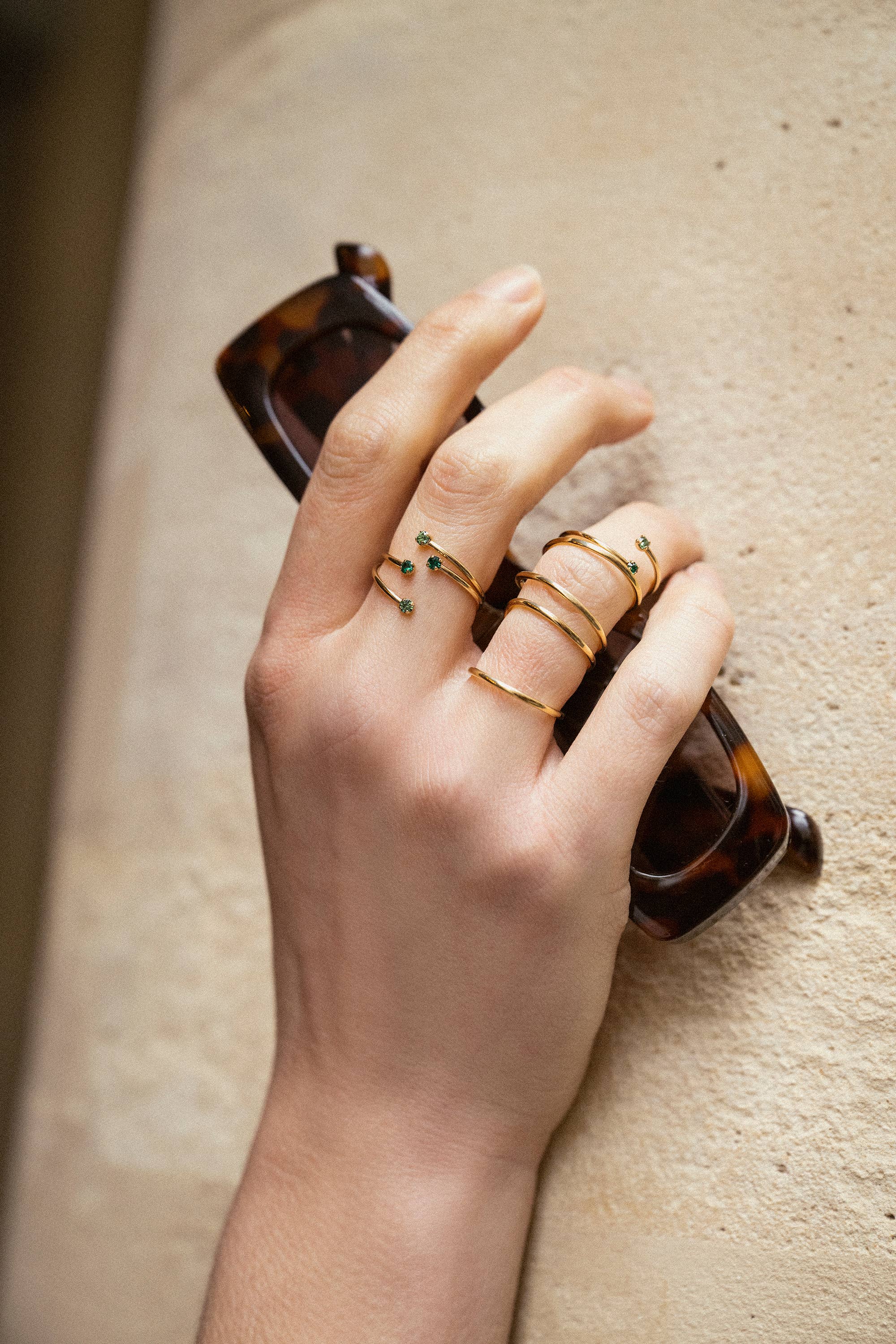 April Please – Großhandel Mehrsteinige Ringe – TOM verstellbarer Ring2