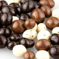 O'Shea's Candies Sweet Shop - Wholesale Chocolate Covered Sweets - Panned 1/3# Tri Color Roasted Coffee Beans Milk-Dark-W/Flair