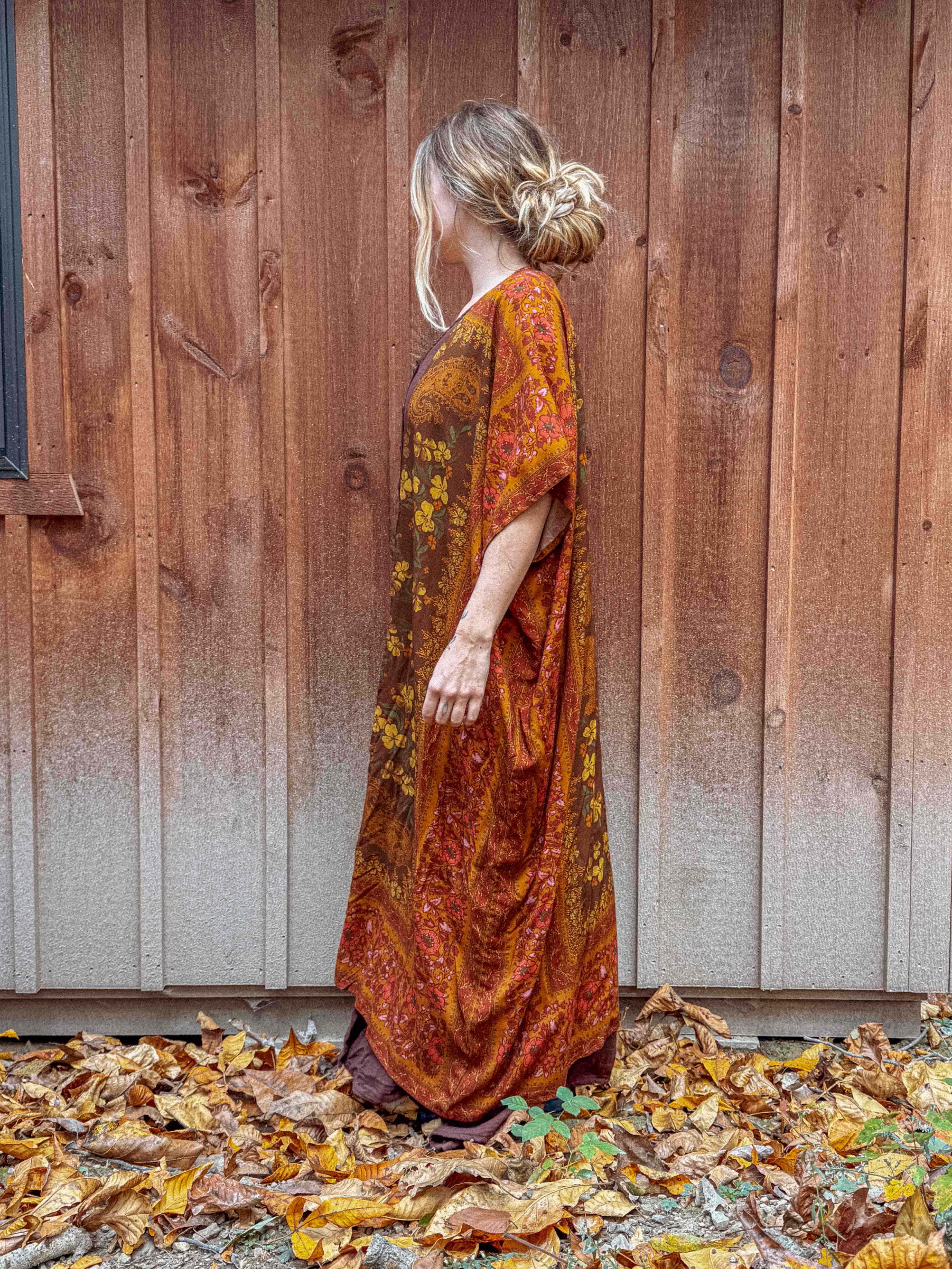 Gardenbelle Shop - Wholesale Kimono - Women's - Fall Printed Long Duster Kimono, Floral Long Open Kimono4