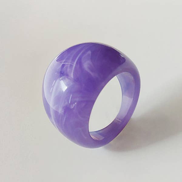 KK Bloom – wholesale Cocktail/statement ring – Original 9 Colors Geometric Resin Ring
