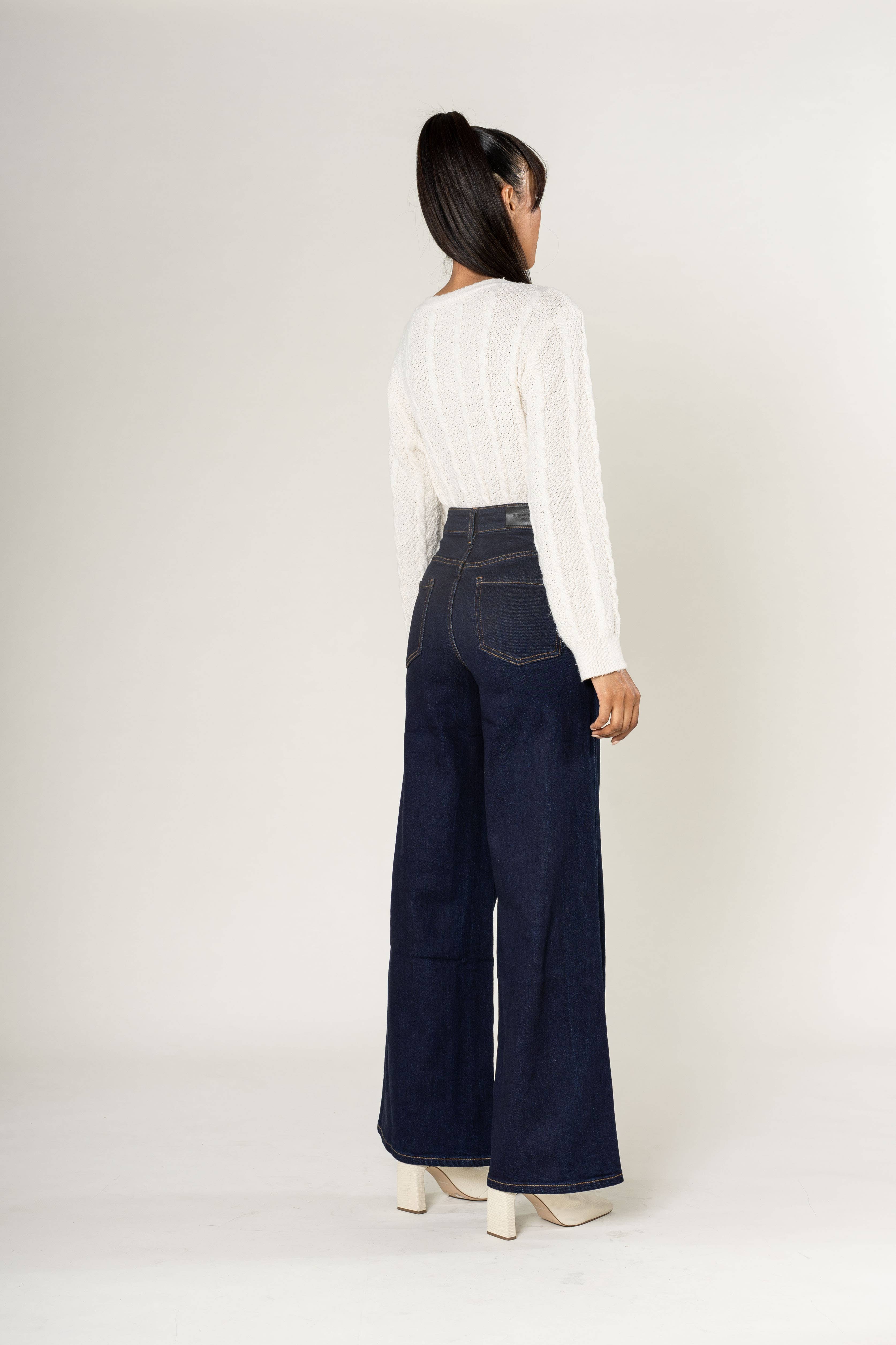 Nina Carter - Vente Jean – femme - Nina Carter super WIDE LEG taille haute stretch YY30027