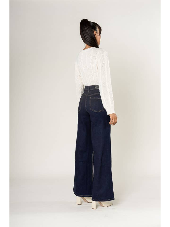 Nina Carter - Vente Jean – femme - Nina Carter super WIDE LEG taille haute stretch YY30027