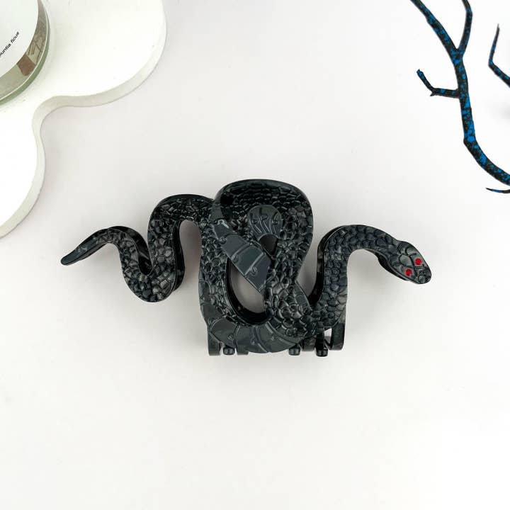 mildstyles - Wholesale Hair Clip - Women's - Two-color Snake Hair Clip, Acetate Animal Claw Clip