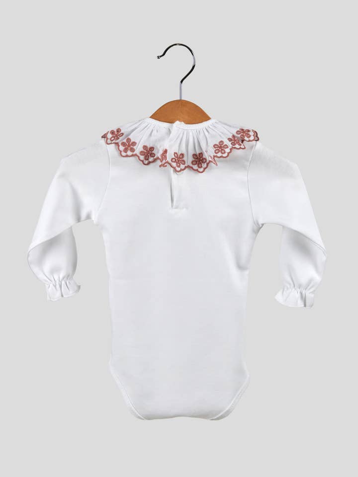 Amorim Gerações, LDA - Wholesale Bodysuit (Non-Footed) - Baby - Cotton Long Sleeve Embroidered Collar Bodysuit L/08