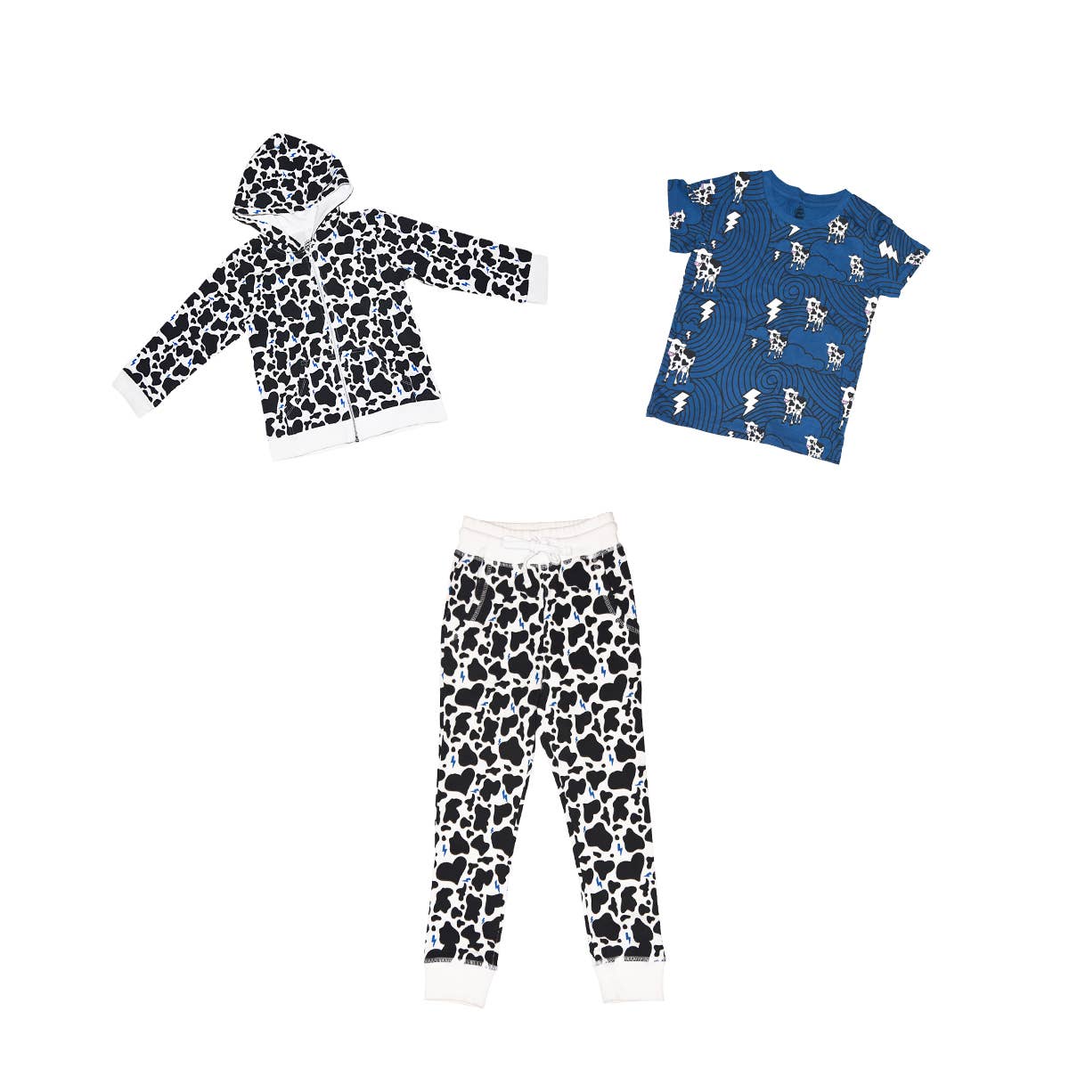 Ice Cream Castles - Wholesale Hoodie - Kids - Cow Print Zip Hoodie2