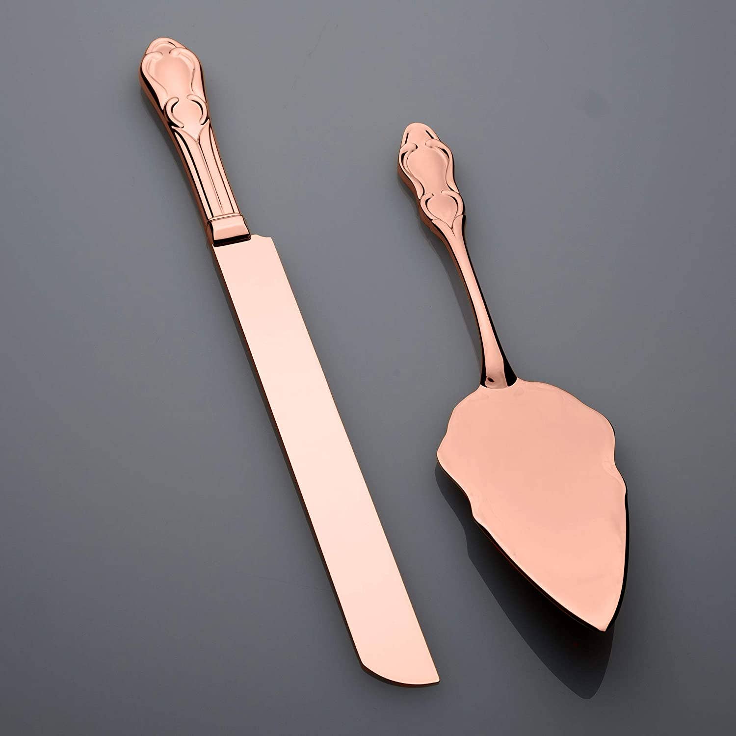 Ella Celebration - Wholesale Serving Utensil - Wedding Cake Knife & Server Set - Engravable Rose Gold5
