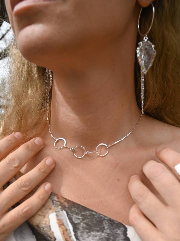 Circle of Life Silver Necklace for wholesale by Fierce Forward Jewelry